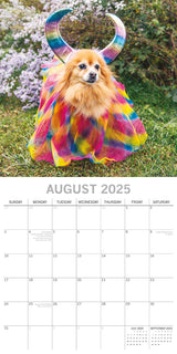 Dogs as Animals - 2025 Square Wall Calendar Pets Animals 16 Months Planner Gift - Top-Down View