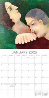 Chagall - 2025 Square Wall Calendar Arts 16 Months Premium Planner Gift - Side View