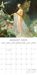 Fairies - 2025 Square Wall Calendar Arts 16 Months Premium Planner Gift - Top-Down View
