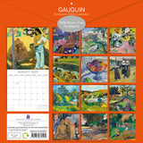 Gauguin - 2025 Square Wall Calendar Arts 16 Months Premium Planner Gift - Front View