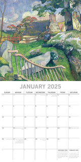 Gauguin - 2025 Square Wall Calendar Arts 16 Months Premium Planner Gift
