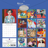 Matisse - 2025 Square Wall Calendar Arts 16 Months Premium Planner Gift - Front View