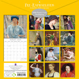 Pre-Raphaelites - 2025 Square Wall Calendar Arts 16 Months Premium Planner Gift - Front View
