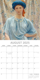 Pre-Raphaelites - 2025 Square Wall Calendar Arts 16 Months Premium Planner Gift - Top-Down View
