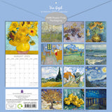 Van Gogh - 2025 Square Wall Calendar Arts 16 Months Premium Planner Gift - Front View