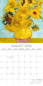 Van Gogh - 2025 Square Wall Calendar Arts 16 Months Premium Planner Gift