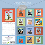World War Posters - 2025 Square Wall Calendar Arts 16 Months Premium Planner - Front View