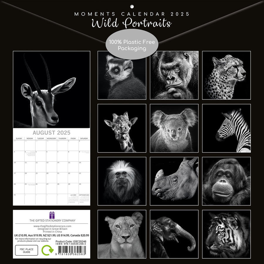 Seascapes - 2025 Square Wall Calendar 16 Months Premium Planner Christmas Gift