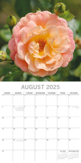 Beauty of Flowers 2025 Square Wall Calendar Floral 16-Month Premium Planner Gift - Top-Down View