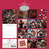 Chocolate 2025 Square Wall Calendar Food 16-Month Christmas Premium Planner Gift - Front View