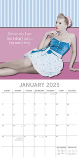 Bitchy Talk - 2025 Square Wall Calendar 16 Months Premium Planner New Year Gift - Side View