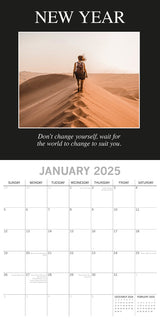 Demotivation - 2025 Square Wall Calendar 16 Months Premium Planner New Year Gift - Side View