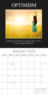 Demotivation - 2025 Square Wall Calendar 16 Months Premium Planner New Year Gift - Top-Down View