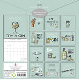 Gin - 2025 Square Wall Calendar 16-Month Premium Planner Christmas New Year Gift - Front View