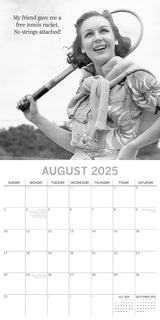 Witty One Liners - 2025 Square Wall Calendar 16 Months Premium Planner New Year - Top-Down View