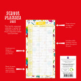School Planner 2025 Square Wall Calendar 16Month Premium New Year Organiser Gift - Front View