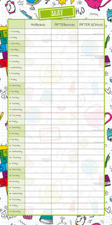 School Planner 2025 Square Wall Calendar 16Month Premium New Year Organiser Gift - 45-Degree Angle
