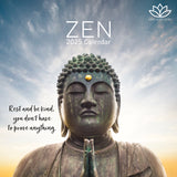 Zen - 2025 Square Wall Calendar 16-Month Christmas New Year Premium Planner Gift
