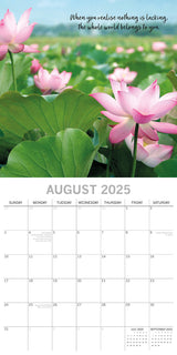 Zen - 2025 Square Wall Calendar 16-Month Christmas New Year Premium Planner Gift - Top-Down View