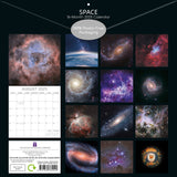Space 2025 Square Wall Calendar 16-Month Christmas New Year Premium Planner Gift - Front View