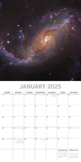 Space 2025 Square Wall Calendar 16-Month Christmas New Year Premium Planner Gift - Side View