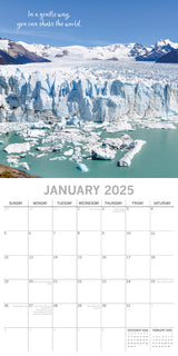 Inspiration - 2025 Square Wall Calendar 16 Months New Year Premium Planner Gift - Side View