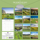 The World of Golf - 2025 Square Wall Calendar 16 Months New Year Planner Gift - Front View