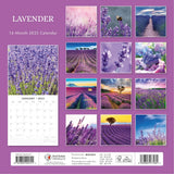 Lavender - 2025 Square Wall Calendar Floral 16 Months Premium New Year Planner - Side View