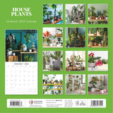 House Plants - 2025 Square Wall Calendar Floral16 Months Premium Planner Gift - Side View