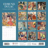 Edmund Dulac - 2025 Square Wall Calendar Fine Art 16 Months Premium Planner Gift - Side View