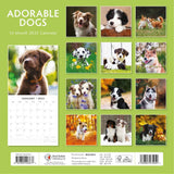 Adorable Dogs - 2025 Square Wall Calendar Animals 16 Months Premium Planner Gift - Side View