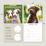 Adorable Dogs - 2025 Square Wall Calendar Animals 16 Months Premium Planner Gift