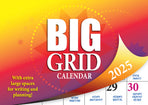 Big Grid - 2025 Rectangle Wall Calendar 13 Months Large Date Boxes Easy Planning