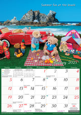 Life of Teddy - 2025 Rectangle Wall Calendar 13 Months Planner Adventures Gift - Front View