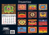 The Dreamtime - 2025 Rectangle Wall Calendar 16 Months Aboriginal Art New Year - Side View