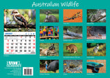 Australian Wildlife - 2025 Rectangle Wall Calendar 16 Months Animal Photography - Side View