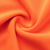 HI VIS Long Sleeve Polo Shirt Reflective Tape Safety Tradie Work Wear Tops Tee, Fluro Orange / Navy, 3XL