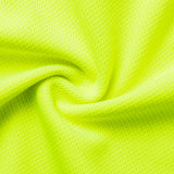 HI VIS Long Sleeve Polo Shirt Reflective Tape Safety Tradie Work Wear Tops Tee, Fluro Yellow / Navy, XL - Top-Down View