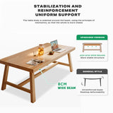 1.8M Solid Wood Dining Table Square Dining Table Dining Table Kitchen Furniture - Rear View