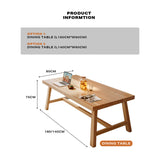 1.8M Solid Wood Dining Table Square Dining Table Dining Table Kitchen Furniture - Extra Image