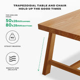 1.4M Solid Wood Dining Table Square Dining Table Dining Table Kitchen Furniture - Low Angle