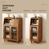 Modern Bamboo Kitchen Sideboard Storage Cabinet Cupboard Tea Cabinet - Front View