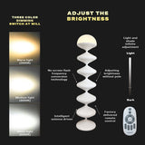 LED Dimmable Column Floor Lamp Hula Decorative Standing Lamps Tall Corner Light - Top-Down View