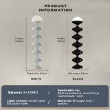 LED Dimmable Column Floor Lamp Hula Decorative Standing Lamps Tall Corner Light - Rear View