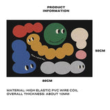 Cartoon door entry anti-slip rug scraping mud rubbing soil pvc wire ring floor mat - Side View