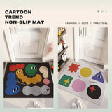 Cartoon door entry anti-slip rug scraping mud rubbing soil pvc wire ring floor mat - Front View