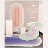 Modern minimalist gradient non-slip carpet rug - Front View