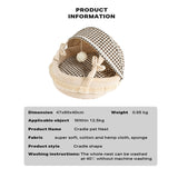 Pet Cat Calming Bed Cuddle Soft Warm Plush Cave Sleeping Nest Tent Pet House - Side View