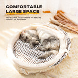 Pet Cat Calming Bed Cuddle Soft Warm Plush Cave Sleeping Nest Tent Pet House - Close-Up Angle