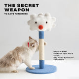 Cute emoticon cat scratching post toy cat tree - 45-Degree Angle